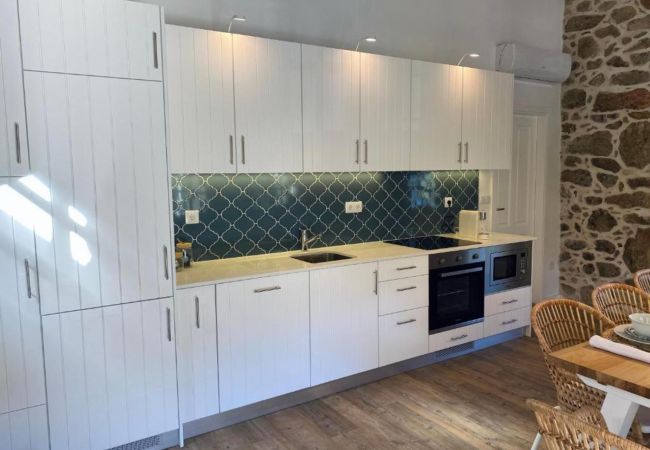 Cozinha moderna equipada em alojamento na natureza  Cozinha Moderna Alojamento Rural Natureza