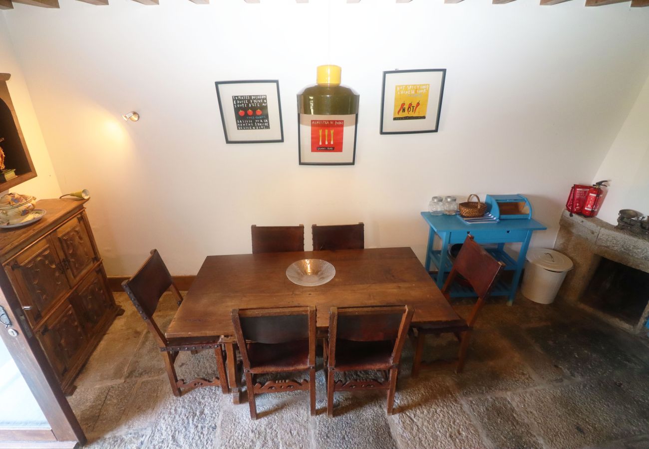 Kitchen with dining table rustic decoration in nature Kitchen Home Holidays Nature Gerês